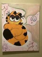 Garfield Smoking Joint Painting 🙏🙏