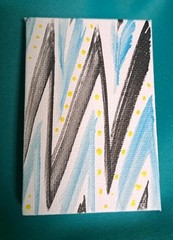 OOAK One of a Kind Hand Painted Acrylic Mini Canvas Wall Art Desk Decoration