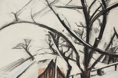 Karl Schropp 1899-1978 Heidelberg / Large Watercolour & Charcoal „Schonach“ Black Forest
