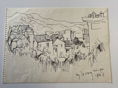 drawing collection by Wong Hong Kong Street scenes landscape rare regionalism