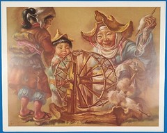 Vintage Virginia Dan Signed & Numbered Untitled Lithograph