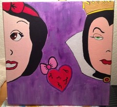 Snow White Evil Queen – Pop Abstract Art – Original Painting 12×12 Acrylic