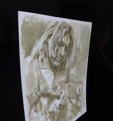 GERRY MILLER – „Kurt“. Watercolour Painting. 21x26cm. No frame.