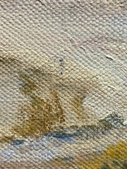 Warren Hume VTG Navajo Hogan Arizona Desert River Landscape Plein Air Painting