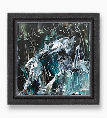 Framed Abstract Equation Original Signed Art Nerdy Math Gift for Office or Study