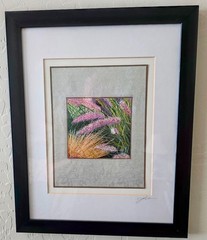 Yan Inlows Rare Unique Embroidery Silks+Art Piece Framed by Artist Signed