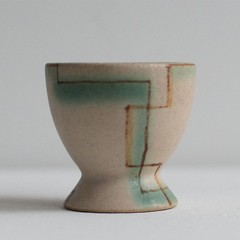 Carl Fischer Bürgel art ceramic workshops egg cup Bauhaus ceramic orig