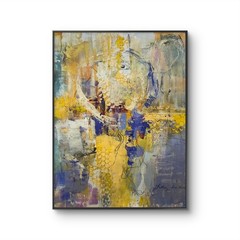 Abstract 8″x10″ Oil & Cold Wax Expressionism on Paper Home Decor