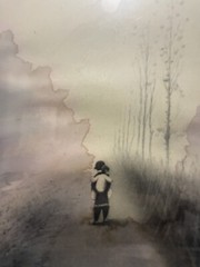 ORIGINAL ART MA CHOUNG YUK KOREAN CONTE EXTREMELY RARE