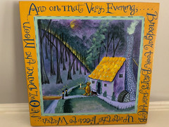 Julie Huber/Braeland „Tales of Brodgar and Bear“ Painting ~1996~ 10.25″ x 10.25″