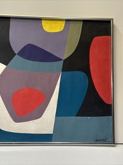 Mid Century Painting Abstract Cubist Cubism Duval Eliot Modernist Famous Rare