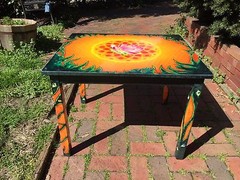  Hand Painted Table_Cavern of the Quiet Mind_Original Art_Creative Furniture