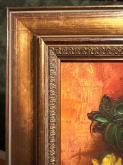 Vintage Oil Painting Floral Still Life Sunflowers Flowers Artist Signed Howard