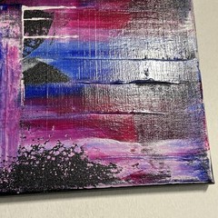 Original Abstract Painting 12 X 12 Canvas Acrylic Signed Titled Come Together
