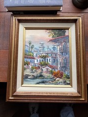 Caribbean Scene Framed Oil On Canvas Signed Painting