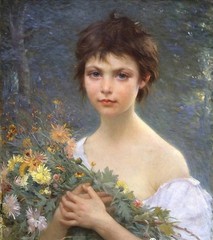 Hand Painted Oil Painting art Portrait female Small girl on Canvas 20″X24″