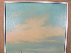 Maui Hawaiian Painting by E Shimokawa WIND SURFING OFF KIHEI MAUI Signed 1987