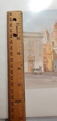 Pair of Vintage 11.5 X 8.5 Watercolor pictures of Malta by ARTIST FREE SHIPPING
