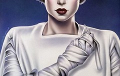 Bride of Frankenstein 11×14 Original Painting Airbrush Horror Scream Queens