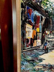Original Oil Painting of Street Scene by Tea Sternklar Framed, In Excellent Cond