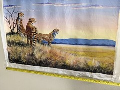 Oil Painting of Cheetahs on African Landscape 20×30 Vivid Colors Wild Animal