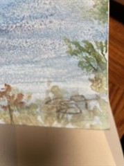 Orig. Miniature Watercolor Italy Mediterranean Blue Trail Cinque Terre PJ TELLER