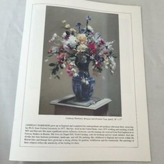 Lindesay Harkness Original 15×13″ Pastel-Canvas Painting „Pansies in the Garden“