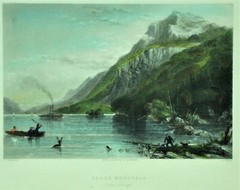 W.H. Bartlett 1840 Colored Still Engraving “Black Mountain” 5” x (BI#MK/200412)