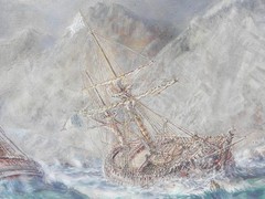 Marine art clipper ship 1973 painting James William Blanch 1905-c.1990s