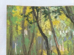 Colorful Albert Van Nesse Greene Pastel Of A Chester County PA Creek Unframed
