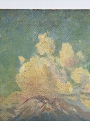 ANTIQUE AMERICAN IMPRESSIONIST PAINTING 1930’S MYSTERY ARTIST PLEIN AIR OLD