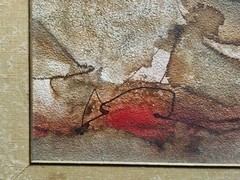 Interesting abstract mixed media painting by Long Island artist Marga Ludwig.