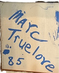 Vintage Abstract Expressionist Painting Canvas MCM Art By Marc Truelove 1985