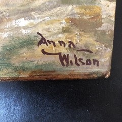 ANNA WILSON LISTED HOLLYWOOD CA ARTIST PAINTING ~ BUNKER HILL VICTORIAN HOUSES