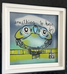 David Le Batard (Lebo) „Something to Hope For“, Mixed Media Painting Framed COA