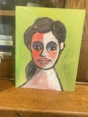 abstract portrait painting woman