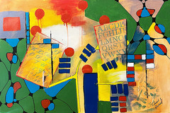 Original abstract colorful and vivid and fun wall art ready to hang 24 x 36