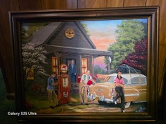 oil on canvas painting“ World’s Greatest Rock n Roll Band“ Elvis Presley