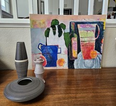 24×18 OOAK Original Painting Abstract Art Still Life SIGNED