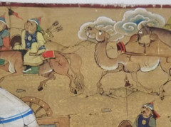Mongolia Mongolian Painting on Canvas possibly Marzan Sharav ca. 20th century