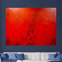 Mark Little Original Giant Canvas Painting 84”X62” (7 Foot) Abstract Modern XL