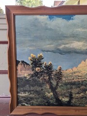 Robert Wood „Desert Vista“ Reprint Wooden Framed 51-1/2″ x 27-1/4″