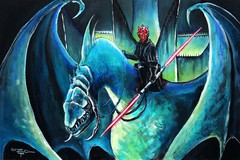 Darth Maul the Witch King – Original Acrylic Painting – 12 x 18 Canvas – Carlton