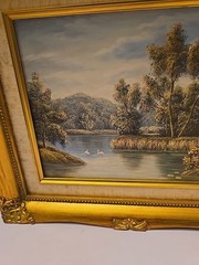 Vintage P. Wilson Oil Painting On Board Framed