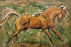 Original Vintage Horse Collage – Detroit Michigan CCS Illustration – Large 22×28