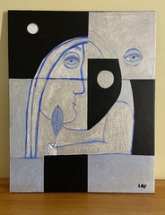 LOF – „Modern Woman“ 24 x 30 Acrylic Painting