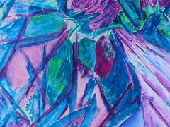 Mela Hartwig Spira 1893-1967 Austria-London Watercolour Paper Flower Bowl c1950s