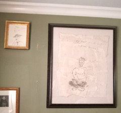 original NICHOLAS AFRICANO c. 1990 Oil & Wax on Handmade Paper ….Large 49″x40″