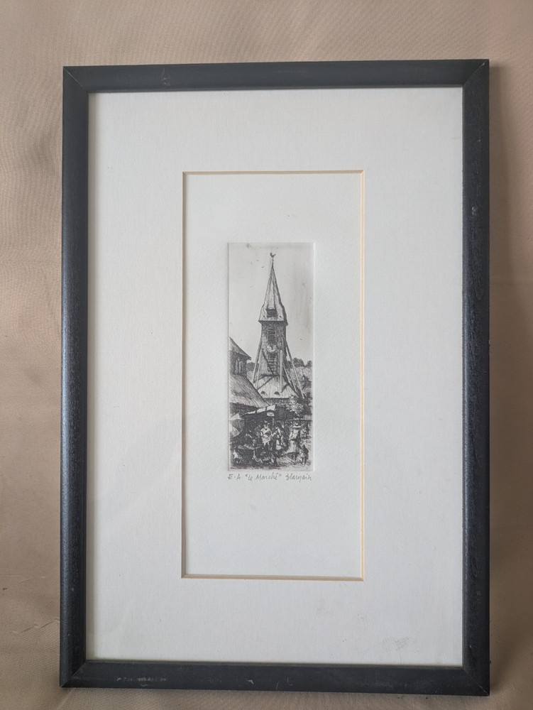 Vintage Painting Art Pen, St Catherine’s Church France 1999