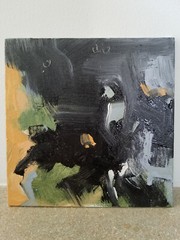 TWOBADARTISTS Original Abstract Expressionism Oil Painting Collectible 6×6